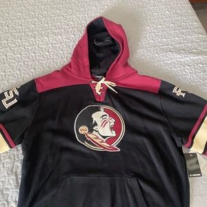 Men's Colosseum Black Florida State Seminoles 2.0 Lace-Up Logo Pullover Hoodie